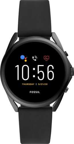 Fossil - Gen 5 LTE Smartwatch (Cellular) 45mm - Black Silicone (Verizon)