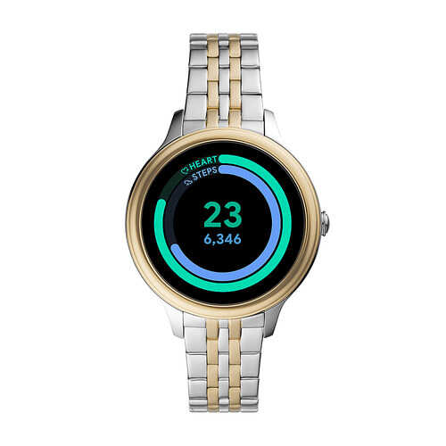 Fossil - Gen 5e Smartwatch 42mm Two-Tone Stainless Steel - Silver and Gold