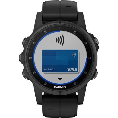 Rent to own Garmin - fēnix 5S Plus Sapphire Smart Watch - Fiber-Reinforced Polymer - Black