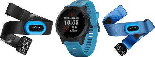 Garmin - Forerunner 945 GPS Heart Rate Monitor Running Smartwatch Bundle - Blue