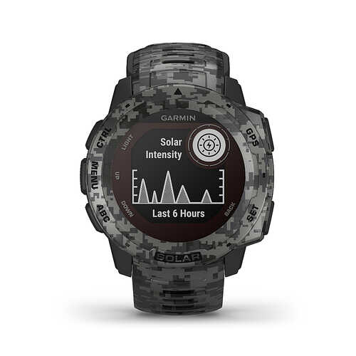Garmin - Instinct Solar Camo Rugged GPS Smartwatch 45mm - Graphite