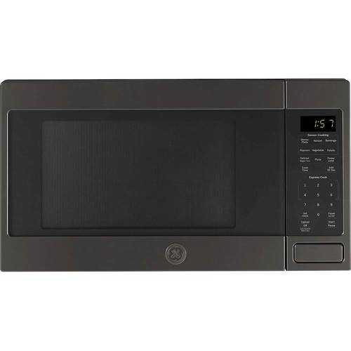 GE - 1.6 Cu. Ft. Microwave - Black stainless steel