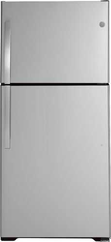 Rent to own GE - 21.9 Cu. Ft. Top-Freezer Refrigerator - Stainless steel