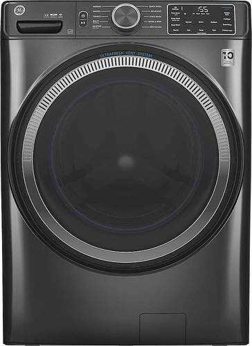 Rent to own GE - 4.8 Cu. Ft. High-Efficiency Front Load Washer with UltraFresh Vent System - Diamond Gray
