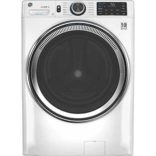 Rent to own GE - 4.8 Cu. Ft. High-Efficiency Stackable Smart Front Load Washer with Microban - White On White