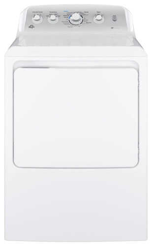 Rent to own GE - 7.2 Cu. Ft. 4-Cycle High-Efficiency Gas Dryer - White with Silver Backsplash