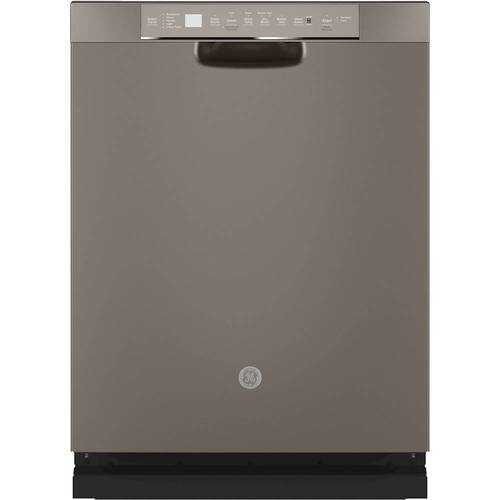 Rent to own GE - Front Control Built-In Dishwasher with Stainless Steel Tub, 48 dBA - Slate