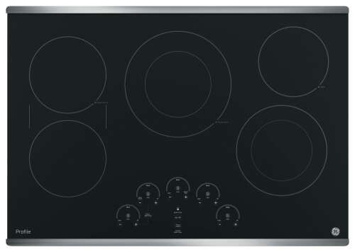 Rent to own GE - Profile Series 30" Built-In Electric Cooktop - Stainless Steel-on-Black