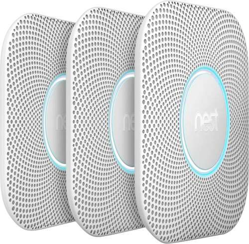 Rent to own Google - Nest Protect 2nd Generation (Battery) Smart Smoke/Carbon Monoxide Alarm (3-Pack) - White