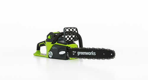 Rent to own Greenworks - 16 in. 40-Volt Cordless Brushless Chainsaw (4.0Ah Battery and Charger Included) - Black/Green