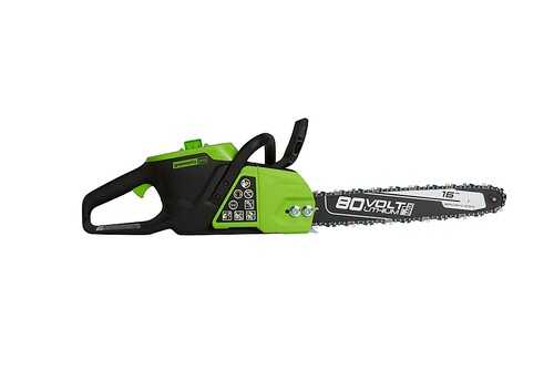 Greenworks - 16 in. Pro 80-Volt Cordless Brushless Chainsaw (2.5Ah Battery and Charger Included) - Black/Green