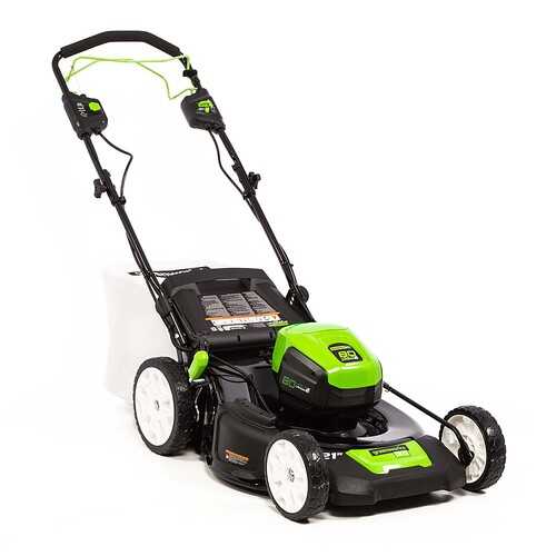 Greenworks - 21in. Pro 80-Volt Self Propelled Cordless Walk Behind Lawn Mower (4.0Ah Battery and Charger Included) - Black/Green