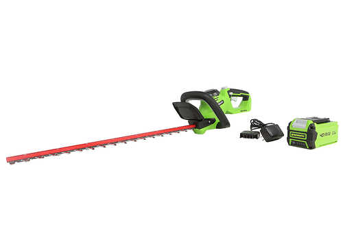 Rent to own Greenworks - 24 in. 40-Volt Hedge Trimmer (2.0Ah Battery and Charger Included) - Black/Green