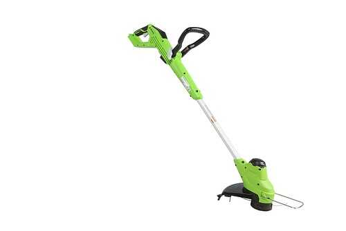 Greenworks - 24-Volt 12" Cordless TORQDRIVE String Trimmer/Edger (2.0Ah Battery and Charger Included) - Black/Green