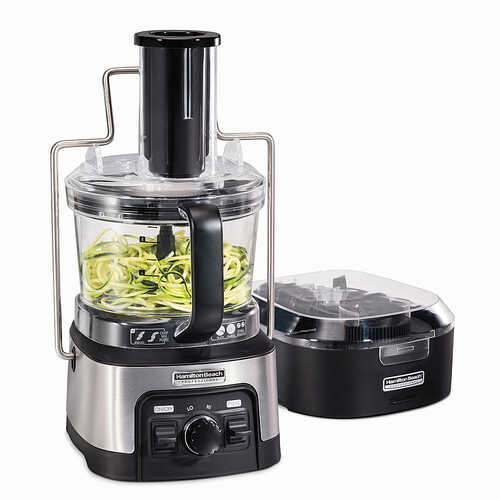 Hamilton Beach - Professional Spiralizing Stack & Snap 12-Cup Food Processor - BLACK