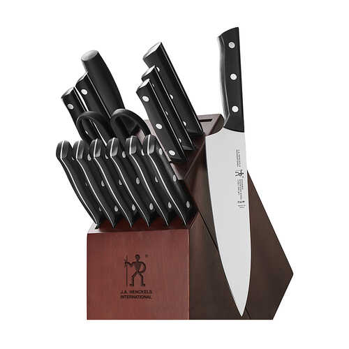 J.A. HENCKELS INTERNATIONAL - Henckels Dynamic 15-pc Knife Block Set - Brown