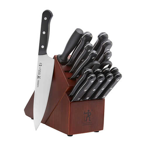 J.A. HENCKELS INTERNATIONAL - Henckels Solution 18-pc Knife Block Set - Brown