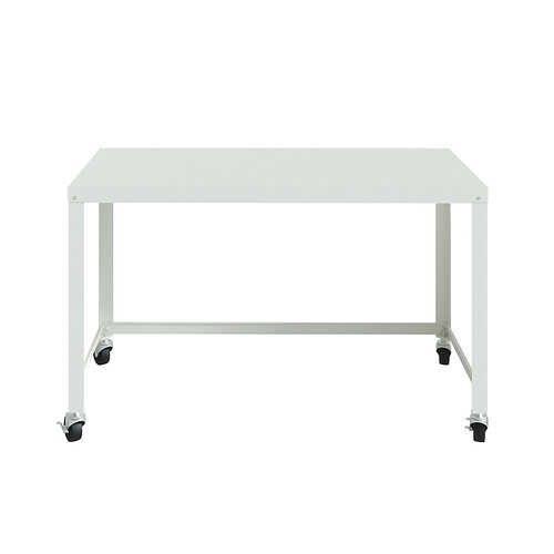 Hirsh Ready-to-assemble 48-inch Wide Mobile Metal Desk - White