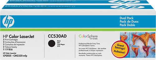 Rent to own HP - CC530AD 2-Pack Toner Cartridges - Black