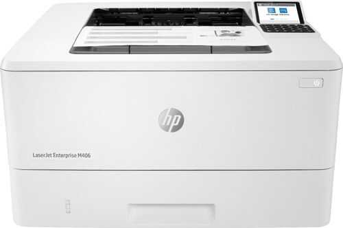 Rent to own HP - LaserJet Enterprise M406dn Black-and-White Laser Printer - White