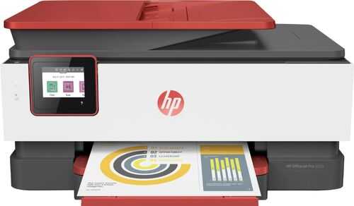 Rent to own HP - OfficeJet Pro 8035 Wireless All-In-One Instant Ink Ready Inkjet Printer - Coral/White/Gray