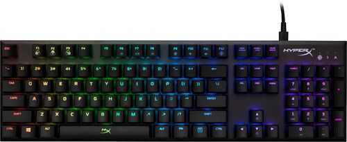 HyperX - Alloy FPS RGB Mechanical Gaming Wired Kailh Speed Silver Switch Keyboard with RGB Back Lighting - Black