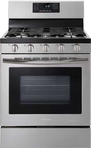 Rent to own Insignia™ - 4.8 Cu. Ft. Freestanding Gas Convection Range with Steam Cleaning - Stainless steel