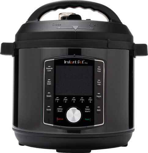 Instant Pot - 6 Quart Pro Electric Pressure Cooker - Black - Silver