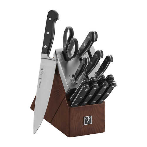 J.A. HENCKELS INTERNATIONAL - Henckels Classic 15-pc Self-Sharpening Block Set - Brown