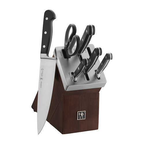 J.A. HENCKELS INTERNATIONAL - Henckels Classic 7-pc Self-Sharpening Block Set - Brown