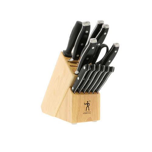 J.A. HENCKELS INTERNATIONAL - Henckels Forged Premio 14-pc Knife Block Set - Brown