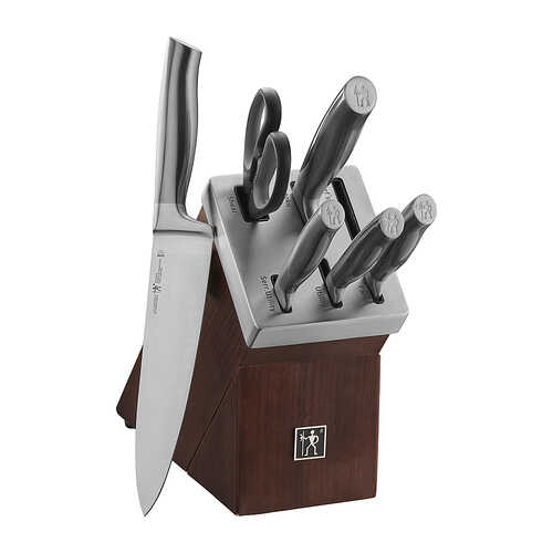 J.A. HENCKELS INTERNATIONAL - Henckels Graphite 7-pc Self-Sharpening Block Set - Brown