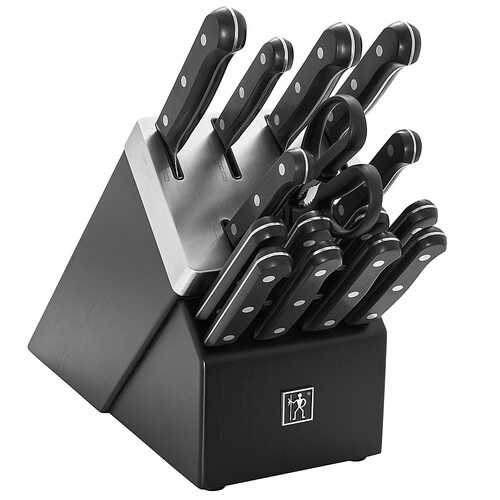 J.A. HENCKELS INTERNATIONAL - Henckels Solution 16-pc Self-Sharpening Knife Block Set - Black