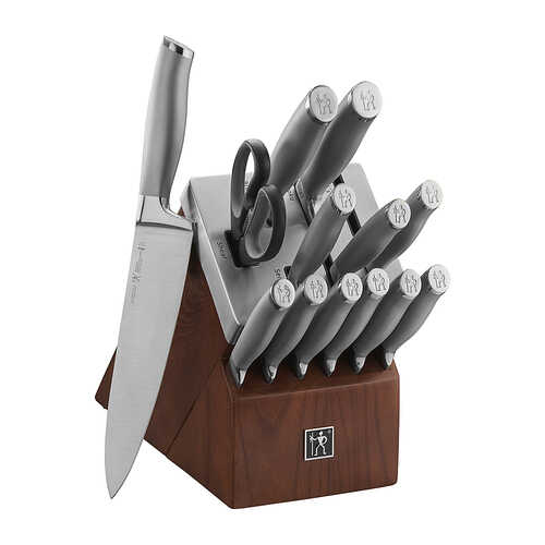 J.A. HENCKELS INTERNATIONAL - Henckels Modernist 14-pc Self-Sharpening Block Set - Brown