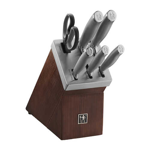 J.A. HENCKELS INTERNATIONAL - Henckels Modernist 7-pc Self-Sharpening Block Set - Brown