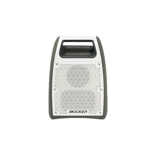 Rent to own KICKER - Bullfrog BF200 Portable Bluetooth Speaker - Gray\White