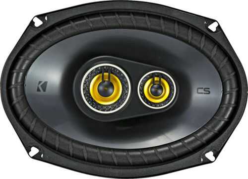 KICKER - CS Series 6" x 9" 3-Way Car Speakers with Polypropylene Cones (Pair) - Yellow/Black