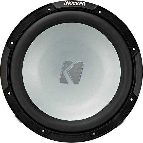 KICKER - KMF 10" Single-Voice-Coil 4-Ohm Subwoofer - Charcoal