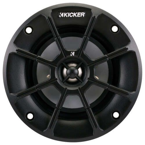 KICKER - PS 4" Coaxial Speakers (Pair) - Black/Silver