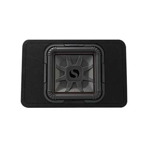 Rent to own KICKER - Solo-Baric L7T 12" Single-Voice-Coil 2-Ohm Loaded Subwoofer Enclosure - Black