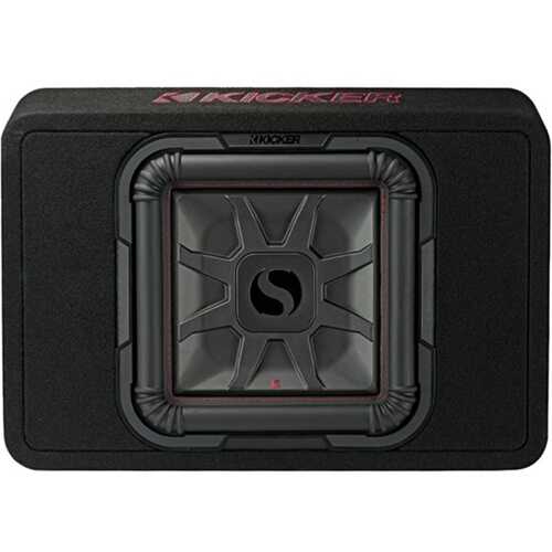 Rent to own KICKER - Solo-Baric L7T 12" Single-Voice-Coil 4-Ohm Loaded Subwoofer Enclosure - Black