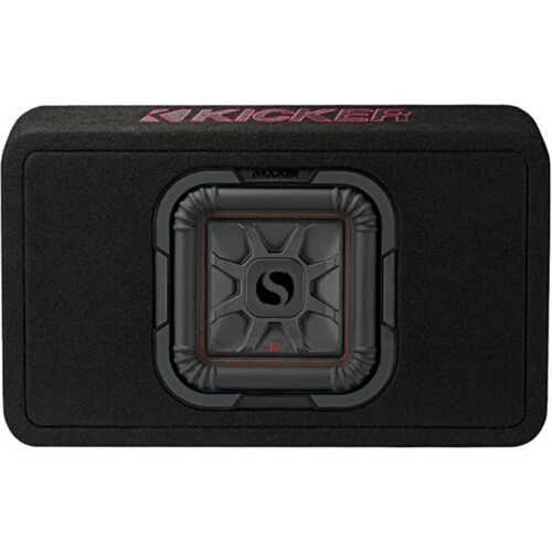 Rent to own KICKER - Solo-Baric L7T 8" Single-Voice-Coil 2-Ohm Loaded Subwoofer Enclosure - Black