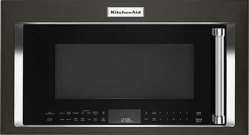 Rent to own KitchenAid - 1.9 Cu. Ft. Convection Over-the-Range Microwave - Black Stainless Steel with Printshield Finish