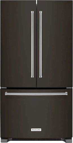 Rent to own KitchenAid - 20 Cu. Ft. French Door Counter-Depth Refrigerator - Black Stainless Steel with Printshield Finish