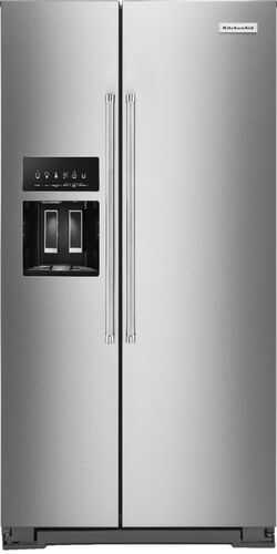 KitchenAid - 22.6 Cu. Ft. Side-by-Side Counter-Depth Refrigerator - Stainless Steel With PrintShield Finish