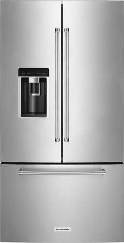 Rent to own KitchenAid - 23.8 Cu. Ft. French Door Counter-Depth Refrigerator - PrintShield stainless