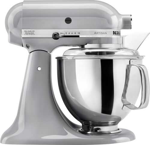 KitchenAid - KSM150PSMC Artisan Series Tilt-Head Stand Mixer - Metallic Chrome