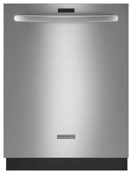 KitchenAid - Top Control Built-In Dishwasher with Stainless Steel Tub, Clean Water Wash System, 43dBA - Stainless steel