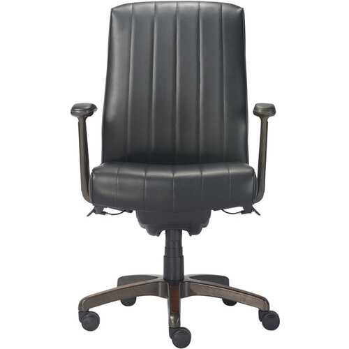 La-Z-Boy - Bennett Faux Leather and Wood Frame Executive Chair - Black