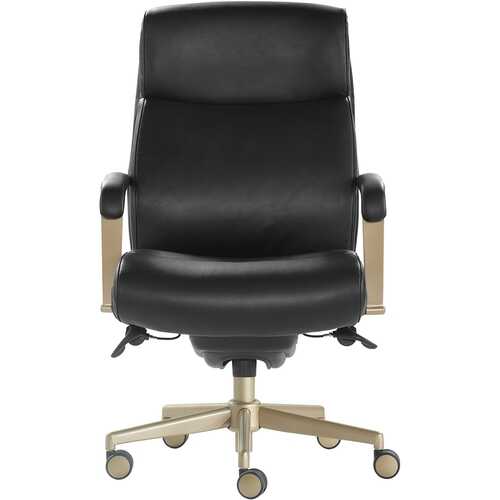 La-Z-Boy - Melrose Modern Foam & Bonded Leather Executive Chair - Black